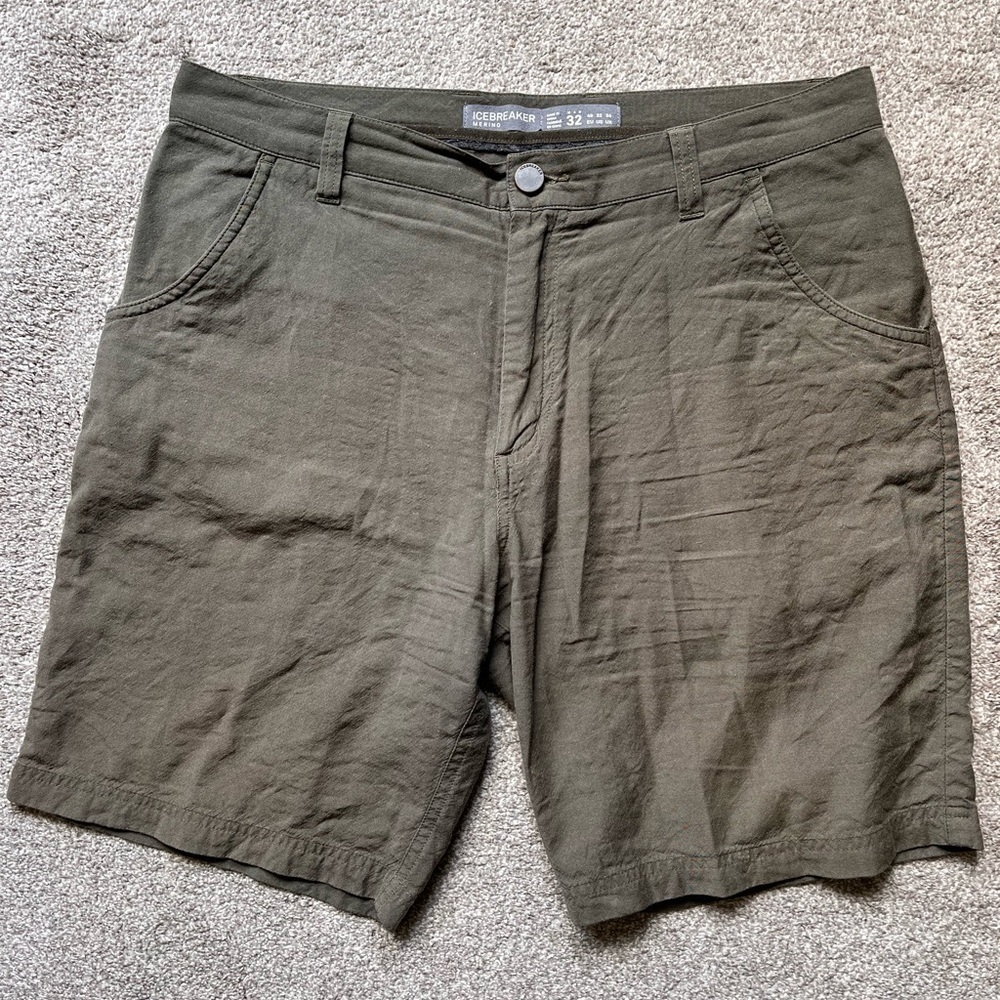 Mens Icebreaker 8” City Label Lightweight Merino Wool Shorts Size 32